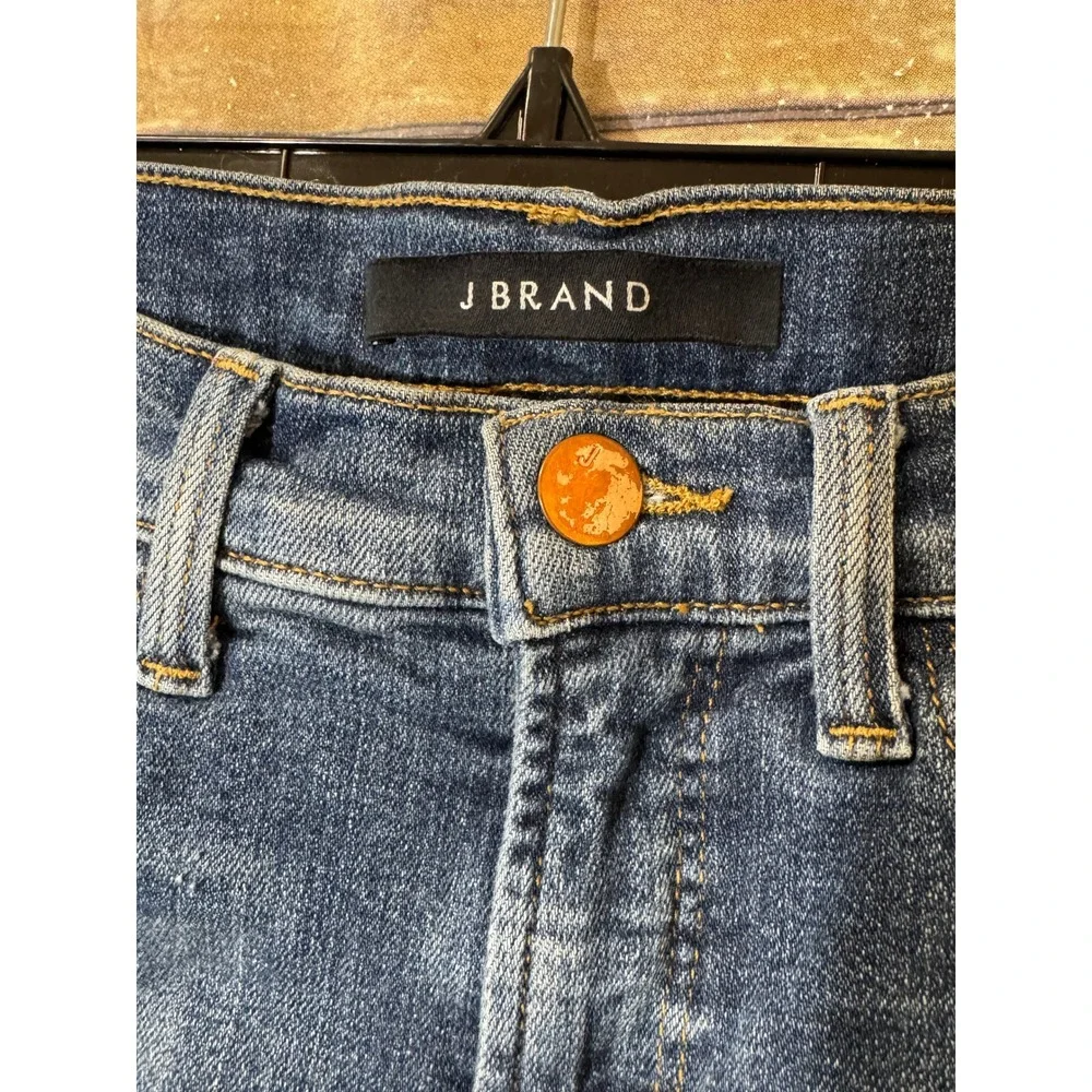 J Brand Maria High Rise Skinny Jeans Disclosure Blue Size 26 Mid Rise Stretch - Picture 4 of 7